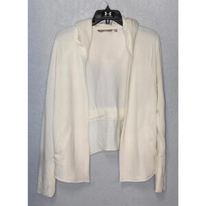 Athleta Women Open Front Clarity Cinch Cardigan MEDIUM Cream Ivory Style 352771